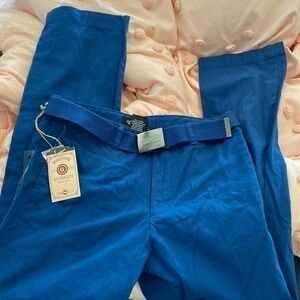 Gioberti belted pocket blue 100% cotton pants size 16